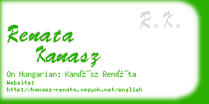 renata kanasz business card